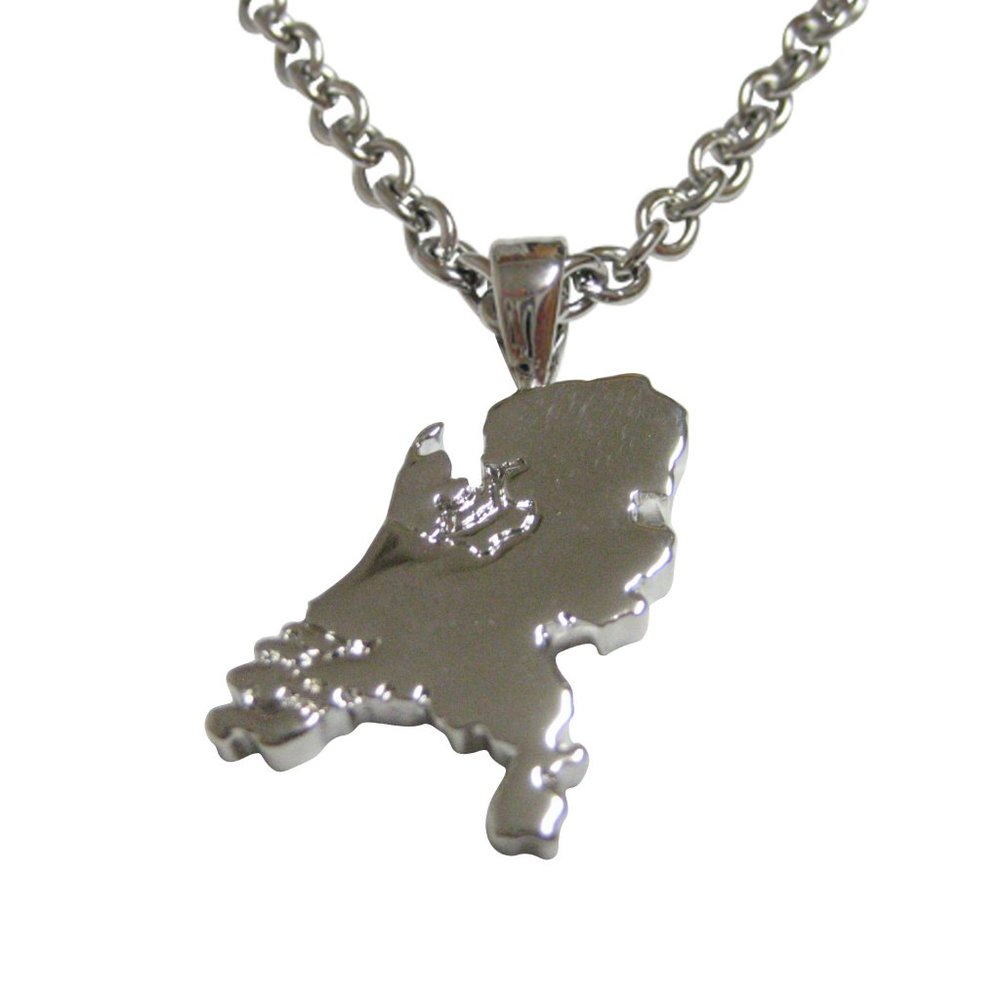 Netherlands Map Shape Pendant Necklace